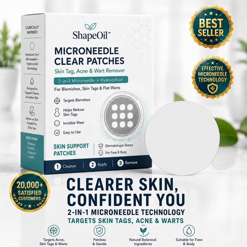 ShapeOil®2-in-1 Microneedle & Hydrocolloid Patch